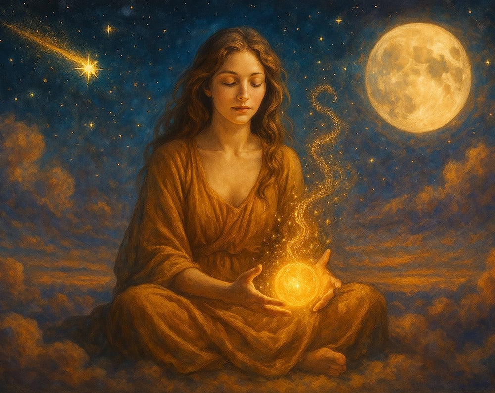 Girl with spiritual energy 
